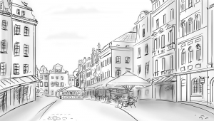 عکس باکیفیت  طراحی خیابان و ساختمان2